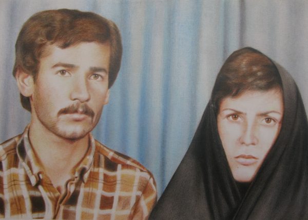 order-colored-pencil-technique-A42portrait سفارش نقاشی تکنیک مدادرنگی دو چهره آ4